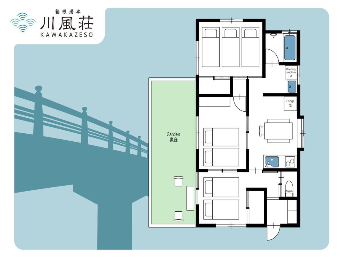 箱根湯本 川風荘 - Hakone Yumoto Kawakazesou Apartment Exterior photo